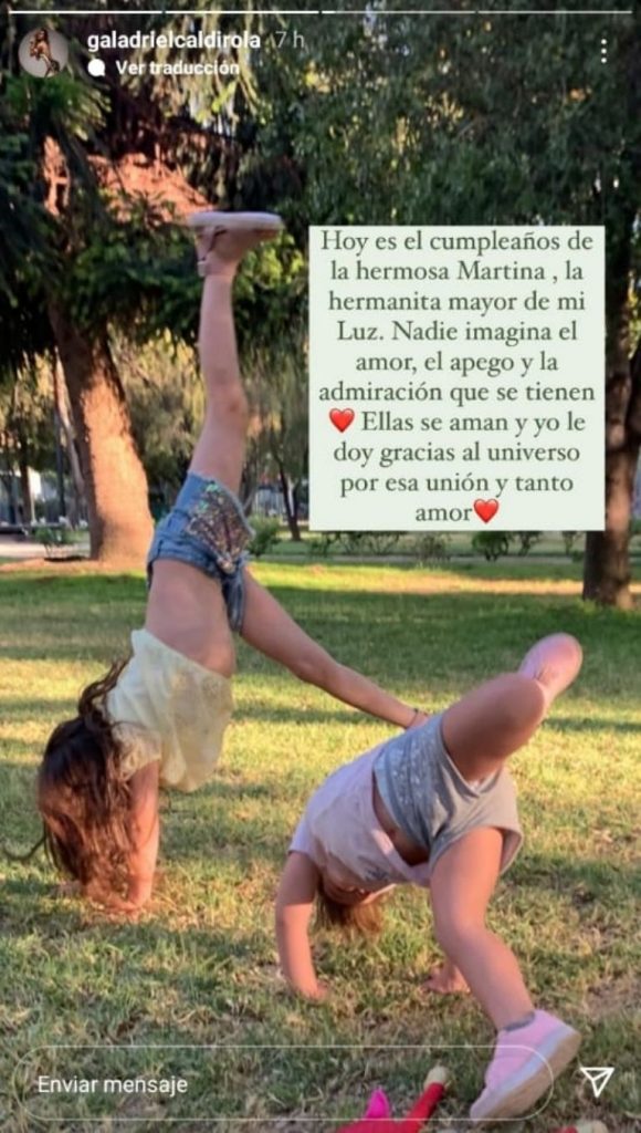 f768x1 17313 17440 5050 Gala Caldirola cautivó a sus seguidores al compartir una storie en que le envió un saludo de cumpleaños a la hija mayor de su ex pareja, Mauricio “Huaso” Isla, con quien tuvo una relación de cinco años y tuvo una hija llamada Luz Elif.