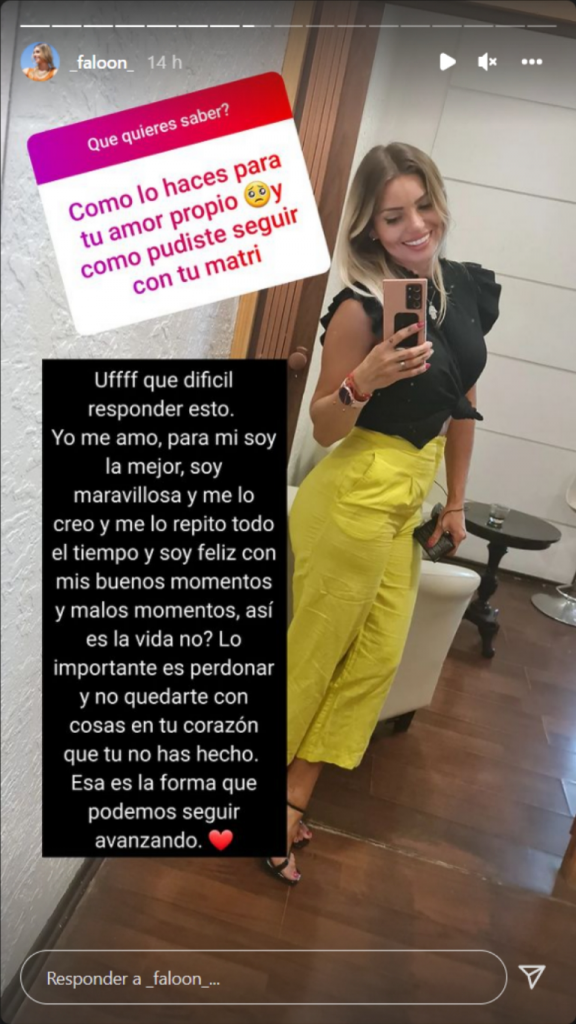 f768x1 20334 20461 5050 Durante este día miércoles, la conductora Faloon Larraguibel sorprendió a sus seguidores en redes sociales tras realizar una fuerte confesión sobre su relación con el futbolista Jean Paul Pineda.