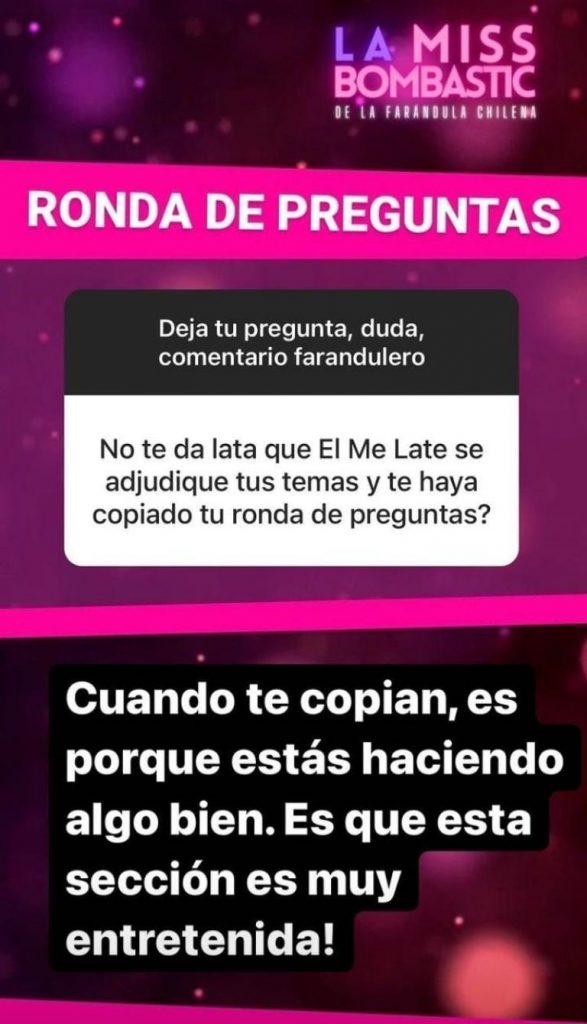 f768x1 22323 22450 220 A fines del año pasado, Cecilia Gutiérrez fue desvinculada de Me Late por llevar un programa paralelo en su cuenta de Instagram, en donde ha tenido a distintas celebridades de la farándula en la mencionada red social.