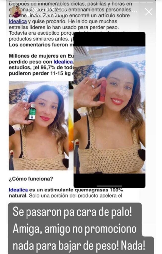 3d9ff4e4 e83e 4ac9 8f17 5de5e5b90a3f la joven enfatizó que nunca a promocionado un producto para bajar de peso, sólo utilizaron una fotografía de ella.