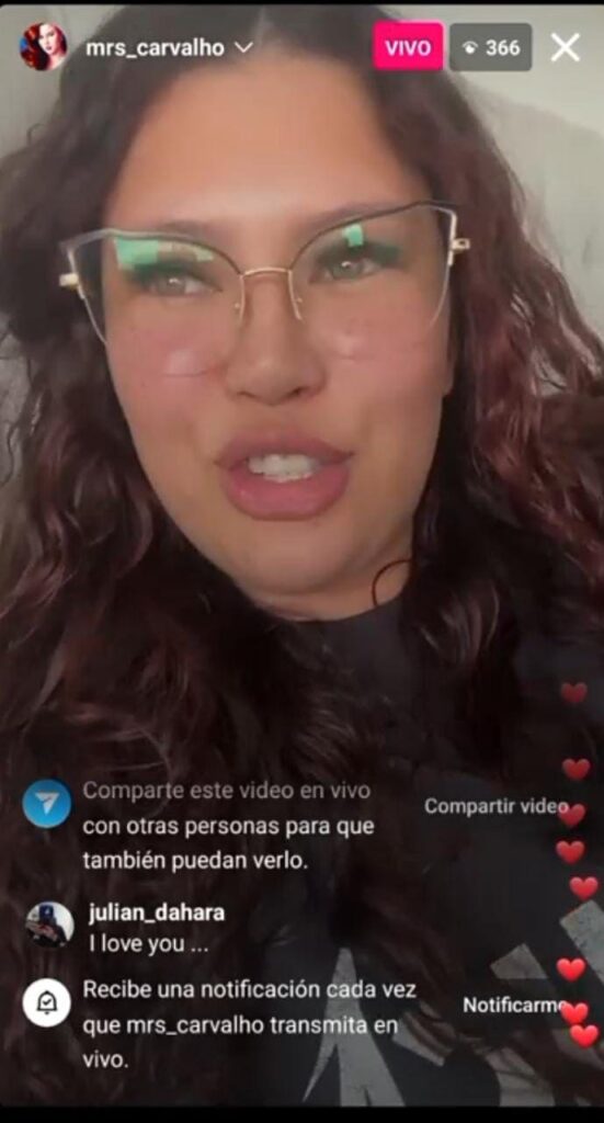 IMG 20221213 WA0007 En medio de un live la modelo brasileña se refirió al caso de la farándula entre Anita Alvarado y Daniela Aránguiz