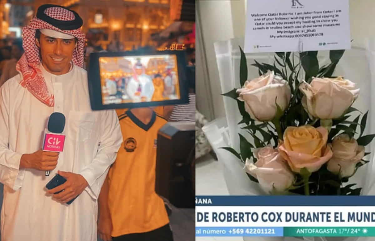 A dónde tú quieras ir, te voy a llevar..." Roberto Cox comenta que recibió ramo de flores por parte de un qatarí