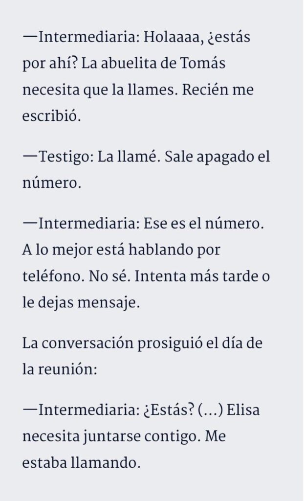 IMG 20230117 WA0002 Un “testigo clave” en el caso de Tomás Bravo aseguró que la abuela materna del menor de edad, Elisa Martínez, lo citó a una “reunión secreta”.