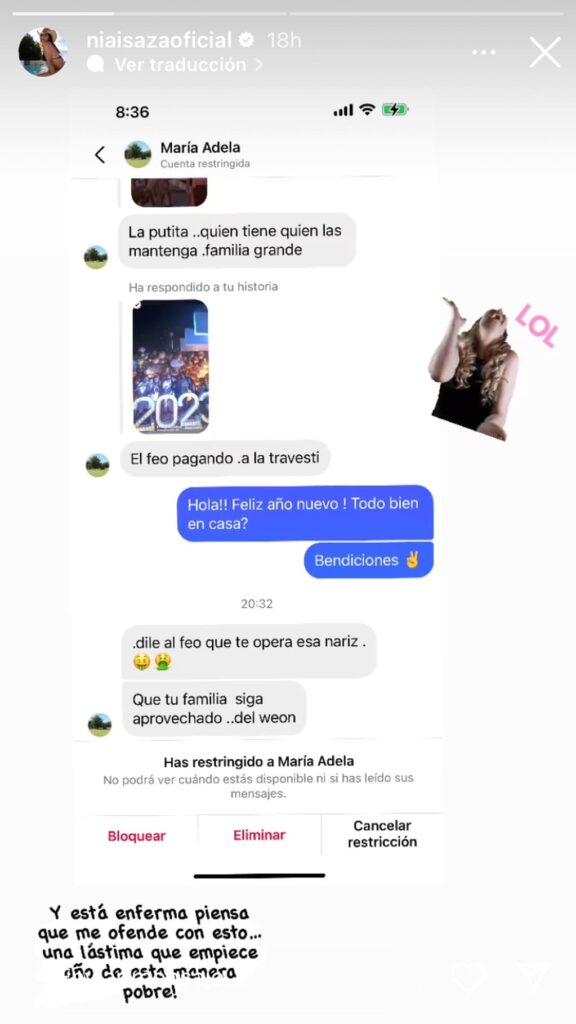 UTTSUJBWIVHOBJTAXAB2EQC47Y 1 La modelo no dejó pasar los odiosos comentarios y los compartió en sus historias de Instagram.