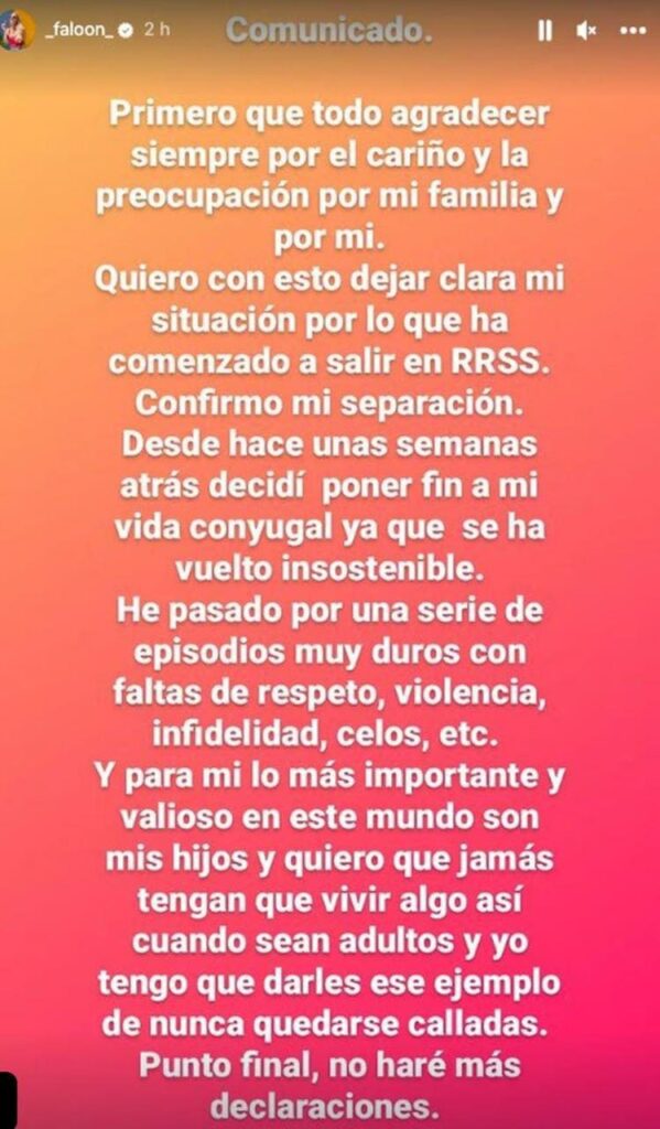 IMG 20230210 WA0031 La ex Yingo confirmó el fin de la matrimonio con el futbolista y reveló y destacó que tenía que ser un ejemplo para sus hijos.