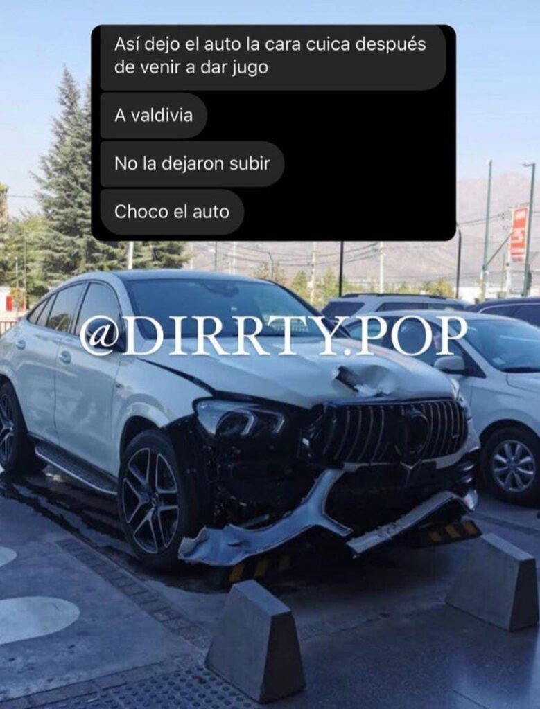 IMG 20230227 WA0027 La panelista de zona de estrellas habría colisionado su vehículo de la marca Mercedes Benz, horas después de protagonizar una polémica pelea con su ex.