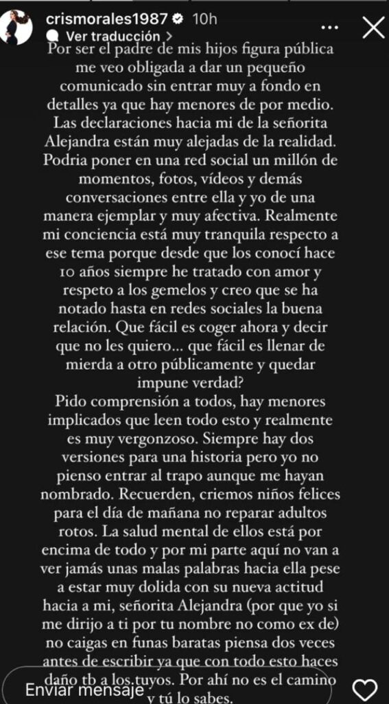 IMG 20230311 WA00131 La esposa de Gary alzó la voz tras los fuertes dichos de Alejandra Henríquez madre de los gemelos del jugador en redes sociales.