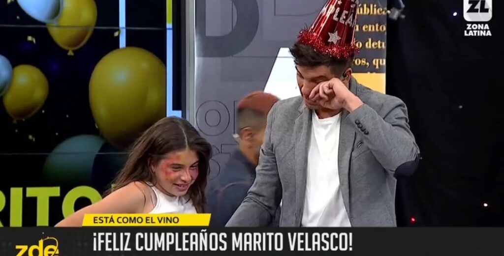 Mario Velsaco y su hija Julieta 1 El conductor, cumplió 44 años y quisieron darle una emotiva celebración en el programa.