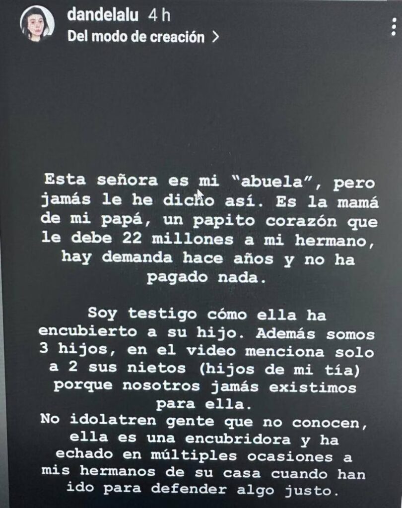 LJRTFDDMSFGTDLQNQMW73K6OYA 1 Así de tajante fue la joven que dice ser nieta de la mujer de 77 años, quien anoche literalmente se transformo en la abuelita del programa ,