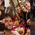 Nicolás junto a sus amigos en la fiesta de Año Nuevo 2024