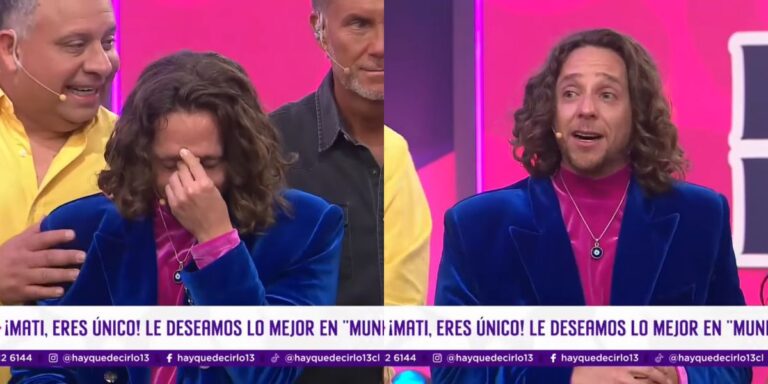 Matías Vega no pudo contener las lagrimas  al ser sorprendido con emotivo saludo de su familia tras dejar Hay que decirlo