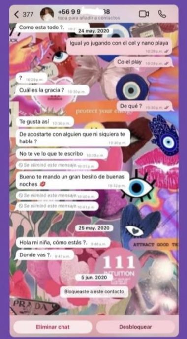 «¿Te gusta así?»: Nano Calderón filtró gran parte de los mensajes que su padre le enviaba a su polola, Rebeca Naranjo 2 IMG 9444.jpg 380x690 1 Un nuevo capítulo de tensión familiar quedó al descubierto tras la participación de Kel Calderón en el programa “Podemos Hablar” de CHV. Su presencia en el estelar generó un efecto mediático inmediato, reactivando una polémica que parecía haber quedado atrás, vinculada a la denuncia por abuso que involucra a su padre, Hernán Calderón Salinas.