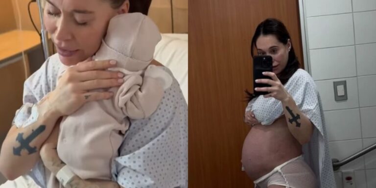 Vale Roth compartió la primera imagen del rostro de su hija recién nacida: «Bienvenida Martina»