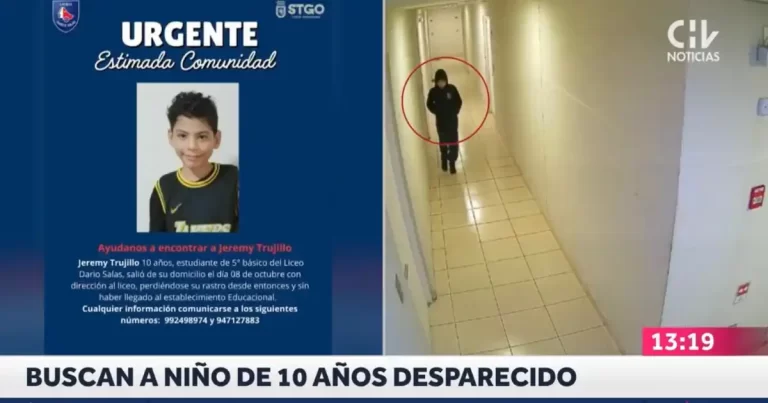 Cámaras de seguridad muestran donde se pierde su rastro: niño de 10 años lleva dos días desaparecido tras salir rumbo al liceo
