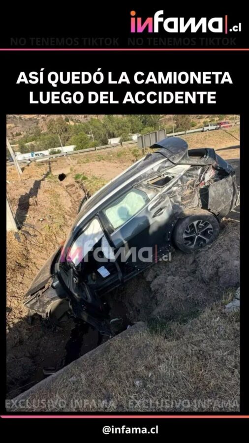 Revelan grave accidente: auto en el que viajaban los hijos de Arturo Vidal y Marité Matus se volcó: así quedo el vehículo 2 WhatsApp Image 2025 11 11 at 3.36.09 PM Según contó la comunicadora en su cuenta de Instagram, el hecho ocurrió la noche del sábado 8 de noviembre, cuando los niños viajaban en un vehículo conducido por el hermano de Marité Matus. Por razones que aún no se han precisado, el auto terminó volcado.