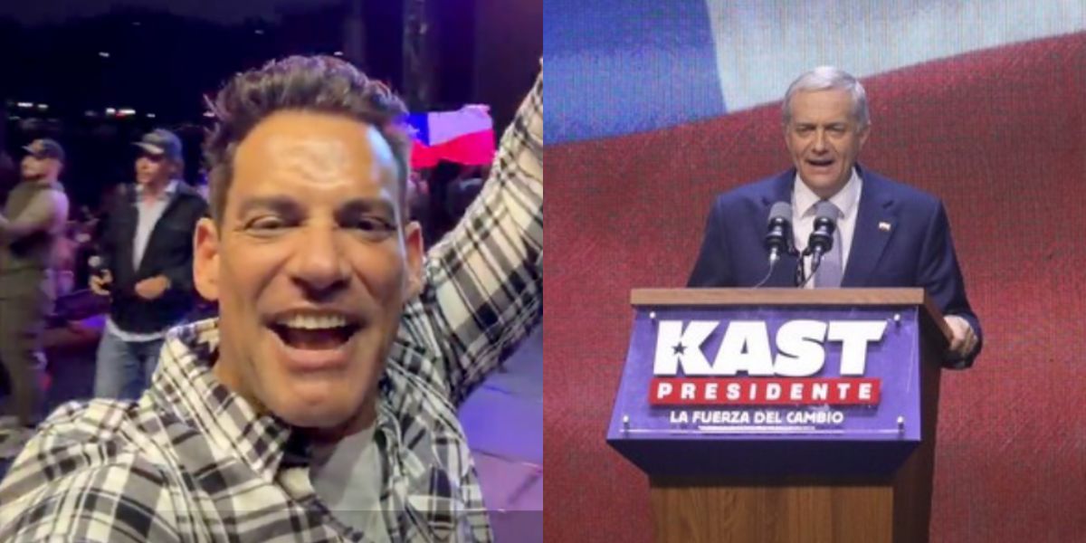 Así fue la llamativa presencia de Cristián de la Fuente en el triunfo de Kast, desata ola de reacciones 5 Cristián de la Fuente / Triunfo Kast