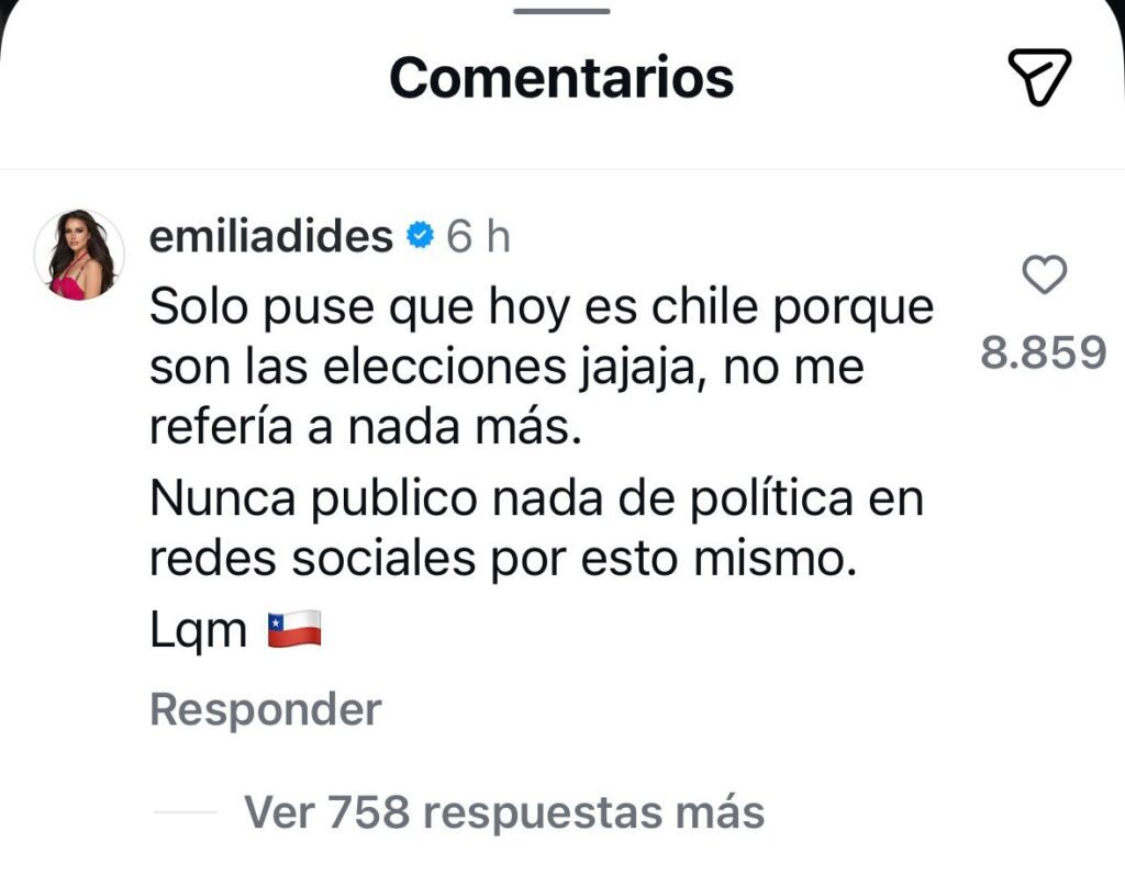 “Adiós comunistas…”: los famosos que desataron mayor polémica tras el triunfo de José Antonio Kast 5 WhatsApp Image 2025 12 15 at 10.55.12 Este domingo, José Antonio Kast se impuso en las Elecciones Presidenciales 2025, convirtiéndose en el presidente electo de Chile para el período 2026-2030. Como suele ocurrir en este tipo de hitos políticos, diversos rostros del espectáculo reaccionaron públicamente, aunque no todos lo hicieron de manera neutral o protocolar.