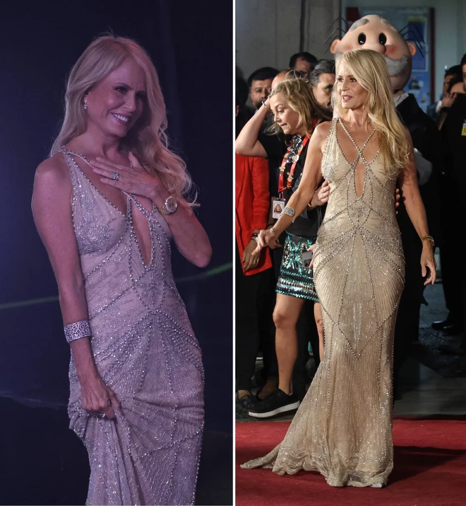 cecilia bolocco copihues2025 Cecilia Bolocco volvió a convertirse en una de las figuras más comentadas del Copihue de Oro 2025, luego de aparecer en la alfombra roja con un look que inmediatamente se tomó la conversación en redes y medios. La animadora lució un vestido de transparencias “al límite”, generando aplausos entre quienes seguían la premiación pop.