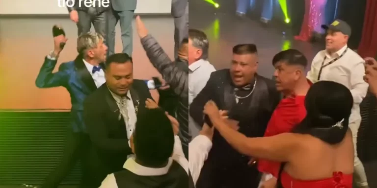 «Hasta con botella en mano» Viralizan pelea de influencers en gala de Iván Martínez: Papi Micky vs tío René 