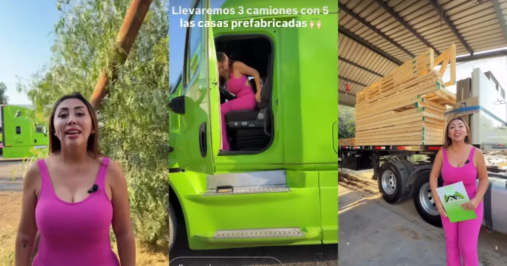 casa naya La influencer destinó su pago televisivo a la compra de una vivienda prefabricada y, gracias a una empresa, la ayuda se multiplicó para cinco familias.