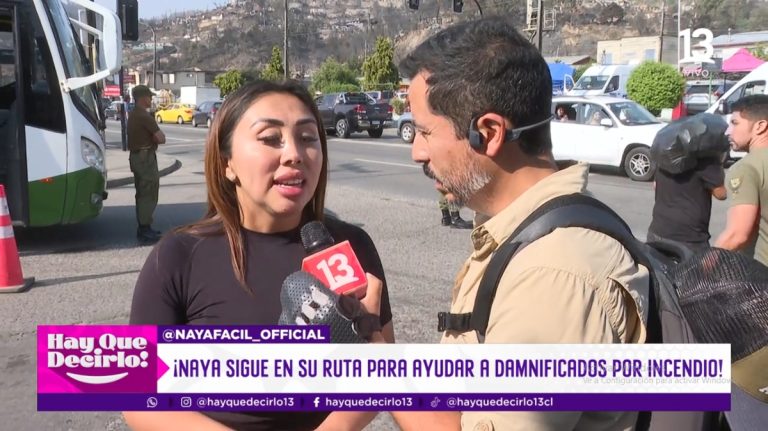 naya facil lirquen 768x431 1 La influencer llegó con ayuda pagada de su bolsillo y confesó que una historia ligada a animales marcó profundamente su paso por la zona afectada por los incendios.