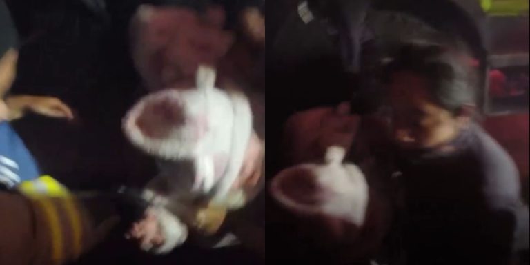 VIDEO: El heroico trabajo de Bomberos en rescate de mellizas durante incendios en Penco