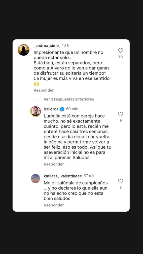 saveclip app 621705048 18554421961000483 4865730013804793485 n El pasado fin de semana, Álvaro Ballero se convirtió en el centro de la noticia tras la filtración de una serie de fotografías donde se le veía "a los besos" con una misteriosa mujer. Según reveló el portal Infama, el publicista asistió acompañado a un matrimonio, mostrándose muy cercano y cariñoso, lo que confirmó que ha decidido dar vuelta la página tras su mediático divorcio de Ludmila Ksenofontova.