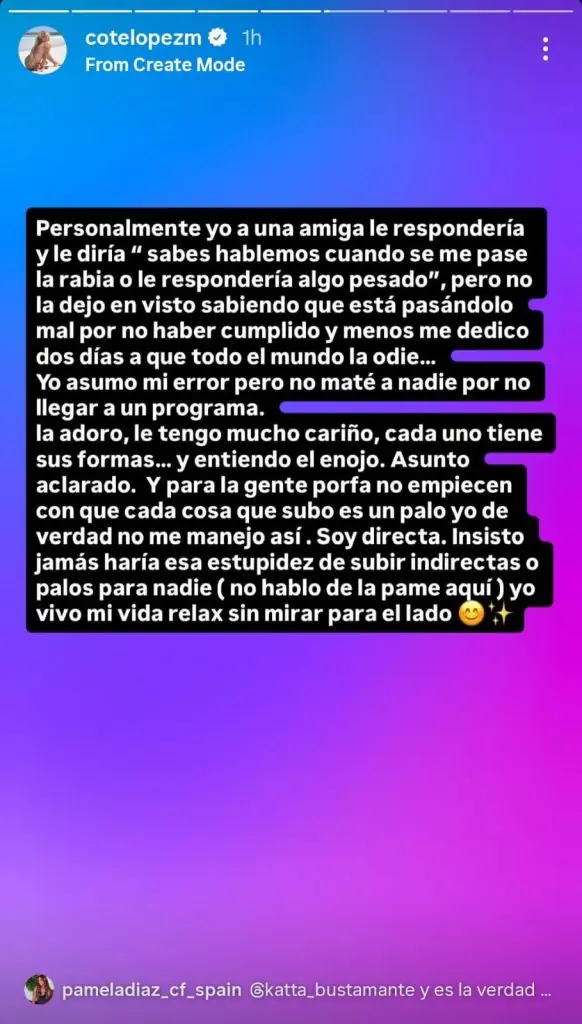 Escala la polémica: Coté López responde a Pamela Díaz tras acusación por plantón 3 respuesta cote La empresaria rompió el silencio en redes sociales y explicó los motivos de su ausencia, luego de que la animadora hiciera pública su molestia.