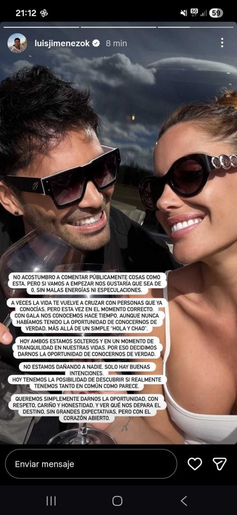 1000110662 El exfutbolista sorprendió al publicar una imagen junto a la modelo española y dedicarle un sincero mensaje en redes sociales, donde aclaró que ambos están solteros y decidieron darse una oportunidad.