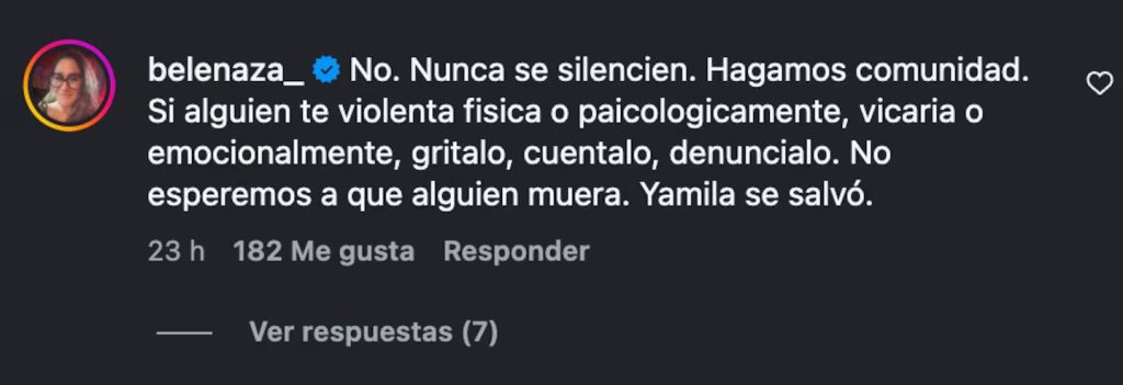 “Nunca se silencien” Belén Mora defiende a Yamila Reyna y responde a polémicos dichos de Pamela Díaz 2 WhatsApp Image 2026 03 22 at 11.01.17 PM La comediante llamó a no guardar silencio ante la violencia, luego de que la animadora relativizara la situación vivida por la actriz argentina.