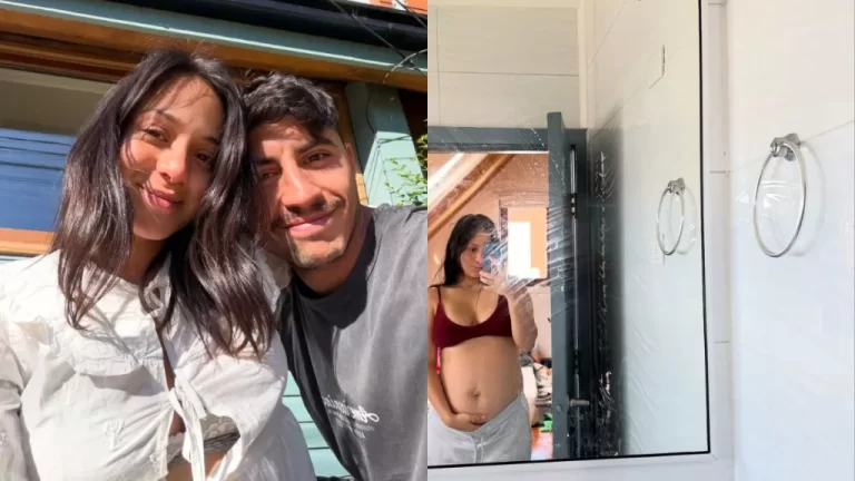 Rocío Toscano se convirtió en madre por tercera vez y presentó a la pequeña Roma junto a Agustín Ambiado