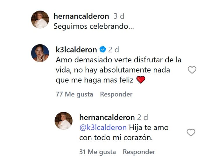 Hernán Calderón presenta a su nueva pareja en romántico viaje; reacción de Kel Calderón generó ola de reacciones 3 kel calderon pareja padre hernan 768x566 1 El reconocido abogado sorprendió a sus seguidores al mostrarse nuevamente enamorado desde Buenos Aires. Su hija no tardó en dedicarle un mensaje que selló el apoyo familiar.