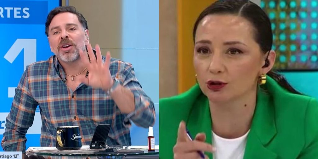 reels 26 La periodista de Mega, quien se encontraba liderando el bloque de noticias, no se guardó nada y lanzó un dardo directo al estilo del animador de la competencia.