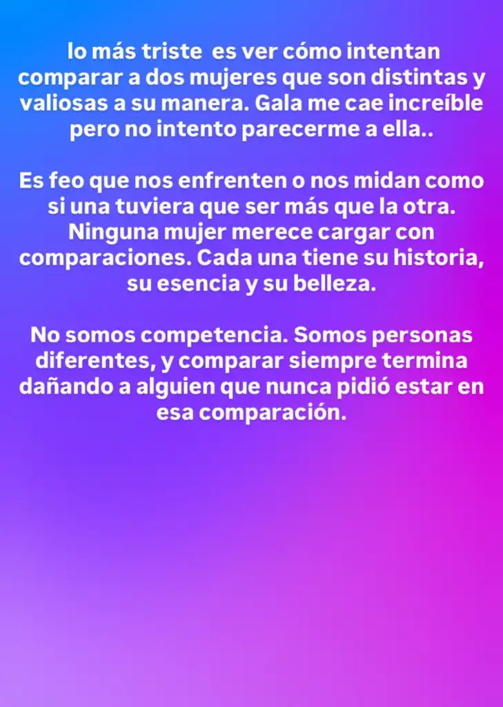 ¿Idénticas? Seguidores aseguran que Coté López luce igual a Gala Caldirola tras su llamativo cambio estético 2 Cote responde Un encendido debate se tomó las redes sociales en las últimas horas, luego de que diversos usuarios comenzaran a especular sobre un drástico parecido físico entre la empresaria chilena Coté López y la modelo española Gala Caldirola, actual pareja de su exesposo, Luis "Mago" Jiménez.