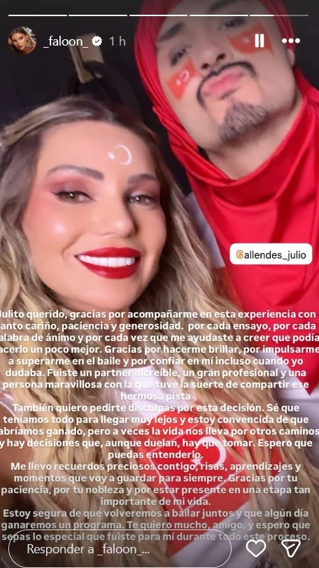 La publicación que confirmó la renuncia de Faloon Larraguibel de Fiebre de Baile "Raimundo tiene mucho que ver" 3 faloon larraguibel deja botado a chilevision y negocia millonario cont La exchica Yingo mandó una licencia médica a Machasa tras un violento round con Kathy Contreras y tendría todo listo para armar las maletas rumbo al reality de Mega por una cifra astronómica.