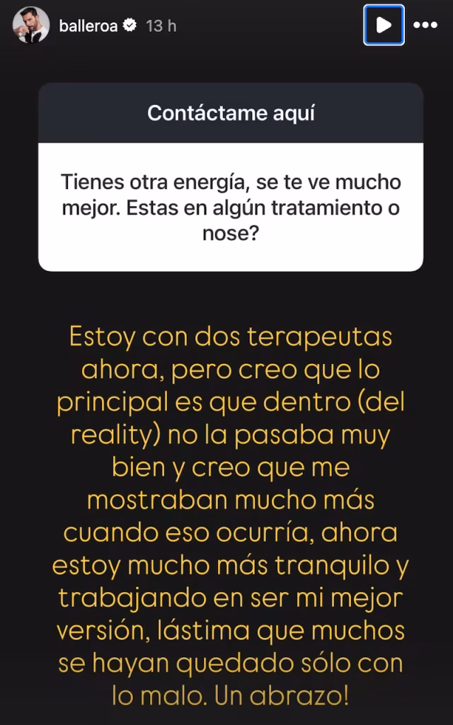 Álvaro Ballero reveló que dio importante paso personal tras su polémico paso por ¿Volverías con tu ex? 2 2 Borrador automático