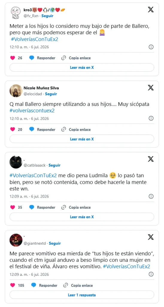 "El otro altiro pegándose el show" La escena de celos de Álvaro Ballero que desató críticas: apuntó contra Ludmila por inesperada escena y las redes no lo perdonaron 2 «El otro altiro pegándose el show» La escena de celos de Álvaro Ballero que desató críticas: apuntó contra Ludmila por inesperada escena y las redes no lo perdonaron