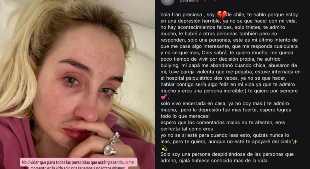 Fran Maira se quebró tras recibir preocupante mensaje de una seguidora: “No estás sola”