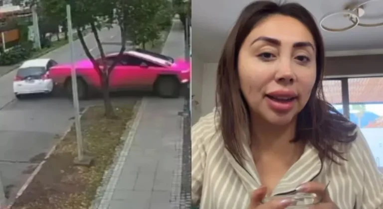 “¿Me vas a pagar, cierto?”: Naya Fácil chocó su costosa Cybertruck tras complejo reclamo vecinal