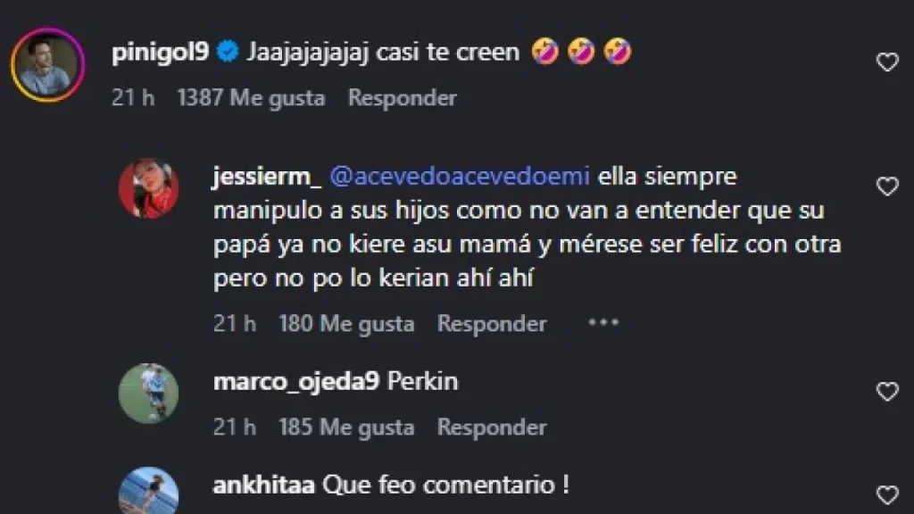 “Qué feo comentario”: Mauricio Pinilla desató críticas tras mensaje a Gissella Gallardo 2 “Qué feo comentario”: Mauricio Pinilla desató críticas tras mensaje a Gissella Gallardo