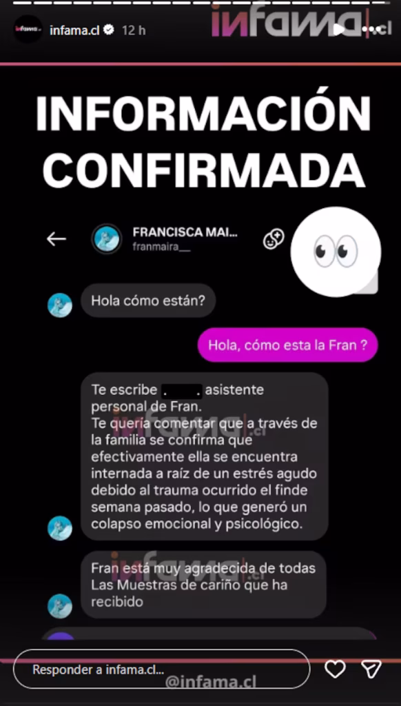 Familia de Fran Maira confirmó drástica decisión tras episodio de violencia: fue internada por estrés agudo 2 Borrador automático