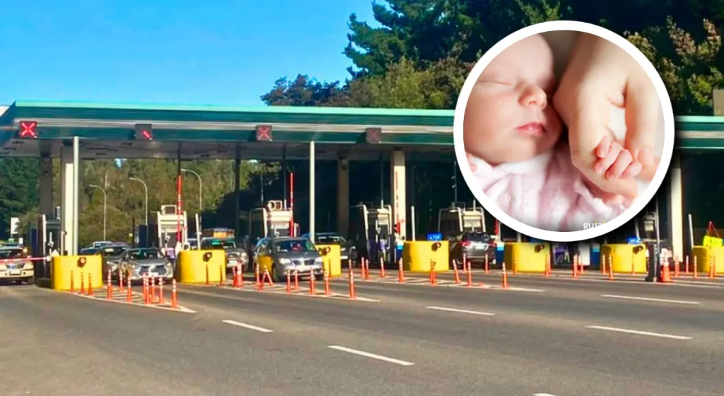 Mujer dio a luz dentro de un auto tras no poder pagar peaje de $2500 en la Ruta Interportuaria