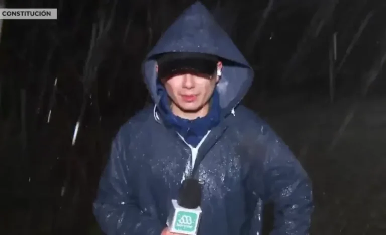 “Nos fuimos a negro”: periodista de Mega enfrentó inesperada emergencia durante despacho bajo el temporal