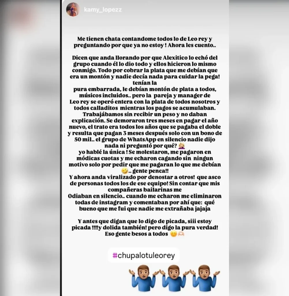 “Tenían la pura embarrada”: bailarina lanzó dura acusación contra Leo Rey y su equipo 2 Borrador automático
