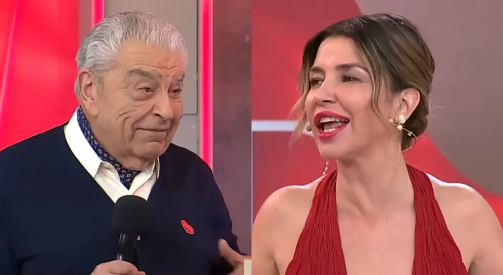 desatada don francisco bromeo por su vestuario y pancha merino se paro a responderle sin filtro elija donde quiere El animador lanzó una talla por el vestuario de la actriz y ella se paró de su asiento para devolverle la broma. Millaray Viera también intervino entre risas: “Compórtate”.